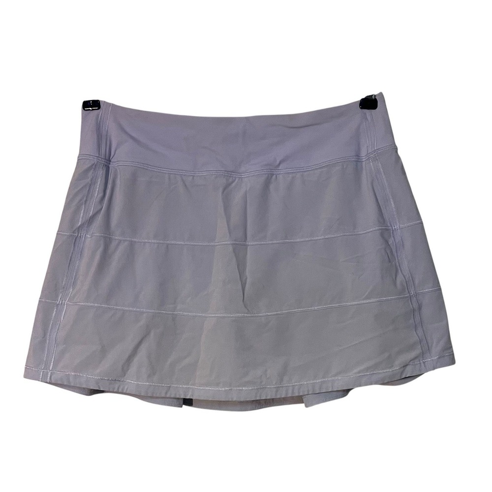 Lululemon Womens Pace Rival Mid Rise Skirt Skort Lined Blue Purple Sz 6 LW8AADT